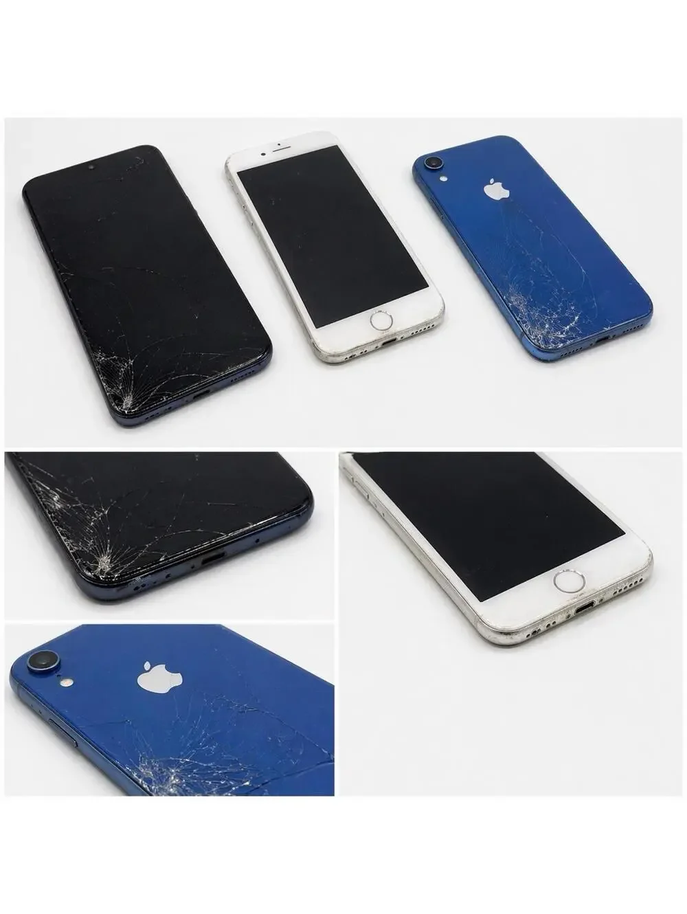3 Phone Lot 2 iPhones  Samsung Galaxy For Parts Repair AS-IS